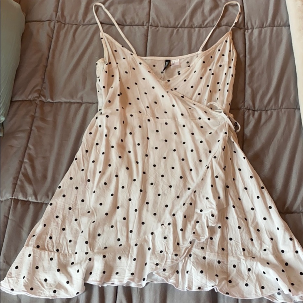 Polka dot wrap sundress